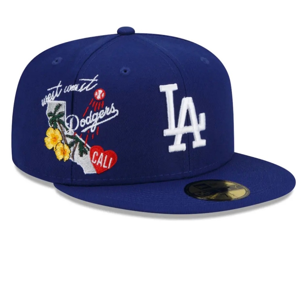 New Era Los Angeles‎ Dodgers City Cluster 59FIFTY Fitted Hat Cap Blue